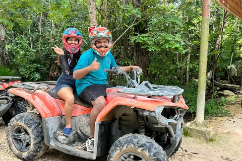 Cancun: ATV przez dżunglę z trasą Zipline i cenotą