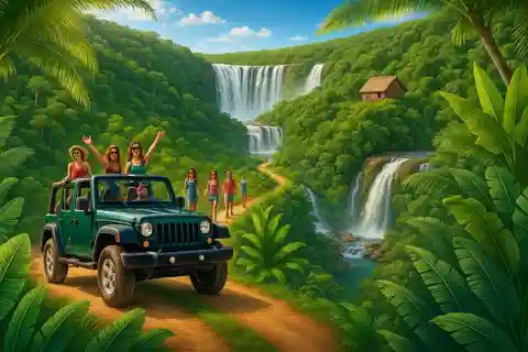 Paraty: Excursión en Jeep por las Cascadas, la Cachaça y el Pozo de Tarzán