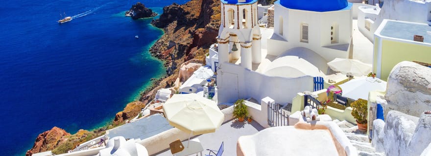 Depuis Réthymnon : excursion d'une journée à Santorin en bateau