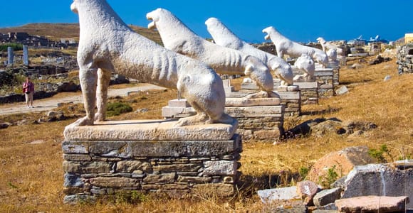 From Mykonos: Delos Archaeological Site Guided Evening Tour