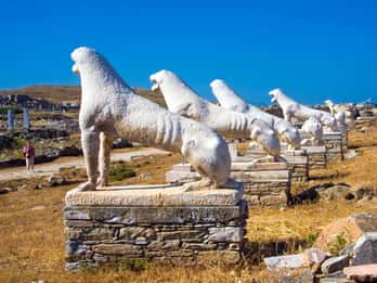 Ab Mykonos: Geführte Abendtour zur archäologischen Stätte Delos