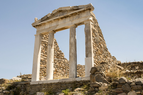 Från Mykonos: Delos arkeologiska plats guidad kvällsturTurné på engelska