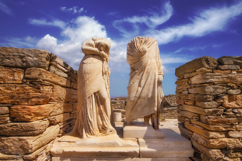 From Mykonos: Delos Archaeological Site Guided Evening Tour Tour in English with Hotel Transfer