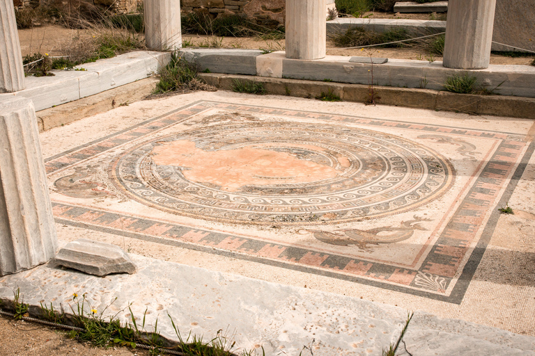 Från Mykonos: Delos arkeologiska plats guidad kvällsturTurné på engelska