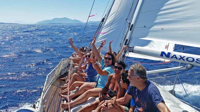 naxos fullday sailing cruise with snacks drinks
