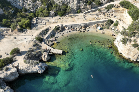 Athènes : Lac Vouliagmeni Corinthia, coucher de soleil et baignade dans l&#039;Héraion
