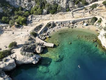 Athènes : Lac Vouliagmeni Corinthia, coucher de soleil et baignade dans l'Héraion