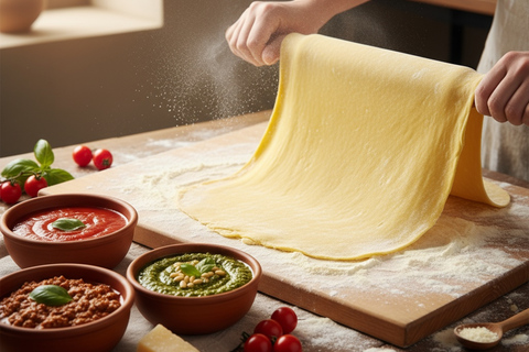 Colline Pisane: lezione di cucina preparazione di pasta e sughi