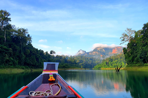 Khao Sok: Overnight Raft House Cheow Lan Lake & Coral Cave Option 1: Join Trip Raft House with Fan & *Shared Bathroom