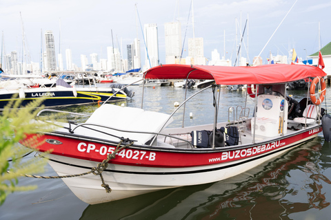 Cartagena: barco particular para as ilhas Rosário e Baru