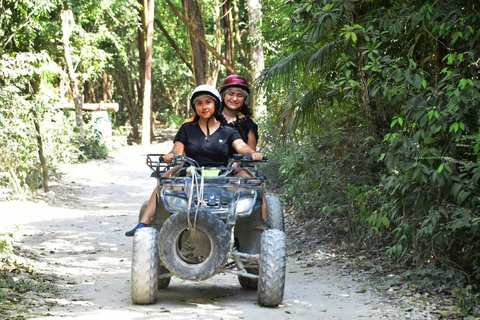 Cancun: Adventure Tour with Horseback, Cenote, ATV, Ziplines Shared ATV from Tulum