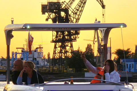 Gdańsk: Eko Rejs po Motławie o zachodzie słońca z Prosecco