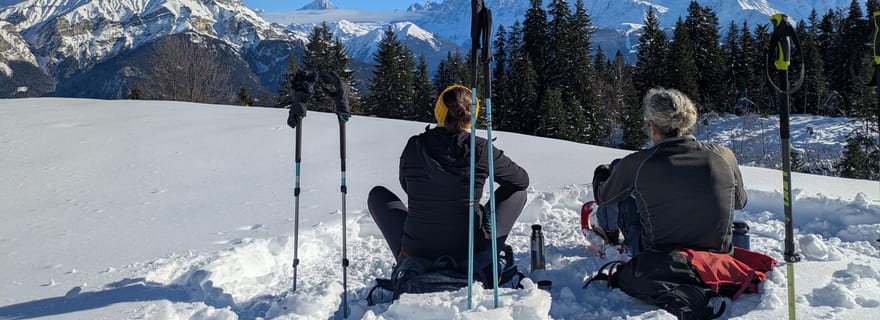 Saint-Gervais : randonnée guidée en raquettes en groupe ouvert