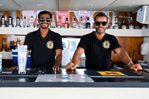 Protaras: 80s and 90s Sunset Cruise with Cypriot Dinner & DJ Local Transfer, Meal, 1 Glass wine, beer, soda or Juice