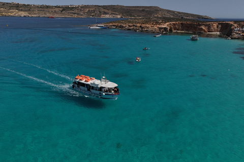 Malta: Roundtrip Ferry to Comino Blue Lagoon w/Gozo OptionFrom Marfa: Marfa—Comino Blue Lagoon—Marfa