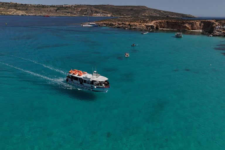 Malta: Veerboot heen en terug naar Comino Blue Lagoon met Gozo OptieVan Marfa: Marfa-Comino-Blauwe Lagune-Marfa