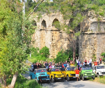 City of Side: Green Canyon Jeep Tour, Boat Trip & Waterfall