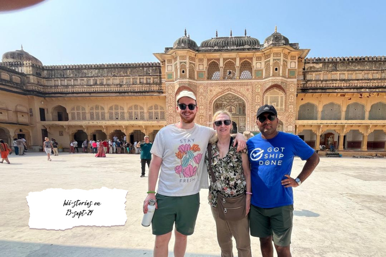 Jaipur: Amber Fort en Shopping Tour met gids en AC auto