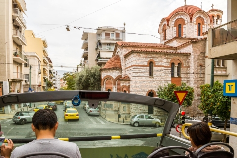 Athen Stadt und Meer: Gelbe Hop-On/Hop-Off Bus TourAthen, Piräus, Glyfada Bustour 24 Stunden + 1 Tag kostenlos