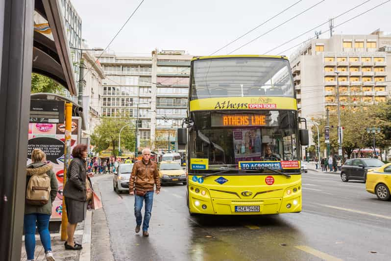 athens open tour yellow buses