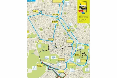 Athens City and Seaside: Yellow Hop-on Hop-off Bus Tour Athens Hop-on Hop-off Bus Tour 24 Hours+1 Day Free