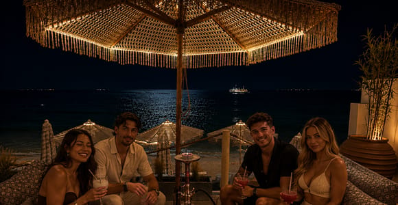 Infinity Beach Club: Sunset Evening with Shisha & Cocktails