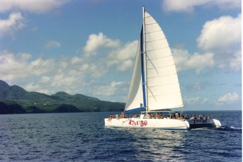 Soufriere: Koko päivän purje ja Zip Line Adventure