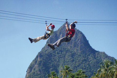 From Soufriere: Full-Day Sail & Zip Line Adventure From Castries: Full-Day Sail & Zip Line Adventure