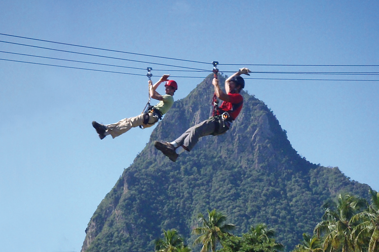 From Soufriere: Full-Day Sail & Zip Line Adventure From Castries: Full-Day Sail & Zip Line Adventure
