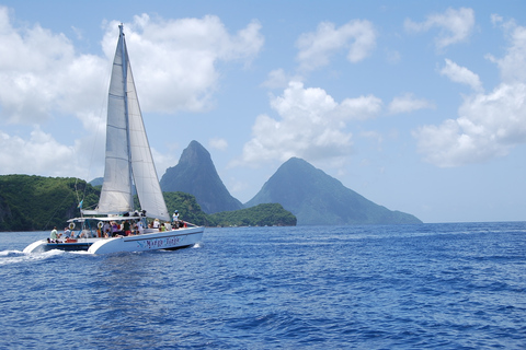 From Soufriere: Full-Day Sail & Zip Line Adventure From Castries: Full-Day Sail & Zip Line Adventure
