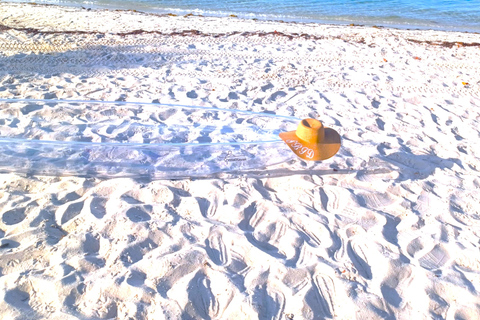 Miami/South Beach: servizio fotografico in kayak trasparente con droneKayak trasparente singolo con fiori e video