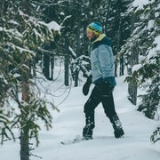 Rovaniemi : randonnée en raquettes dans une forêt instagrammable avec barbecue