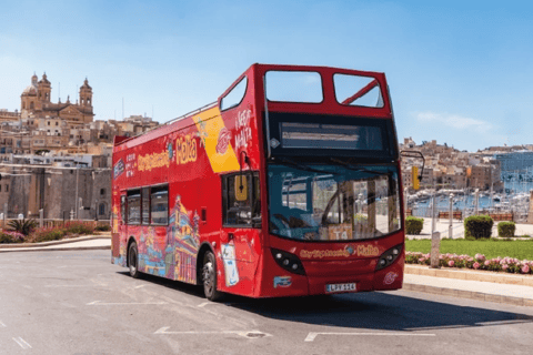 Malta: Valletta Audio Guided Walk & HO-HO Bus Tour Option Malta: Hop-On Hop-Off Bus Tour & Valletta Audio Guided Walk