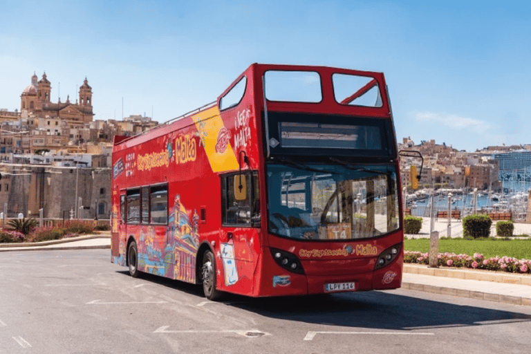 Malta: Valletta Audio Guided Walk & HO-HO Bus Tour Option Malta: Hop-On Hop-Off Bus Tour & Valletta Audio Guided Walk