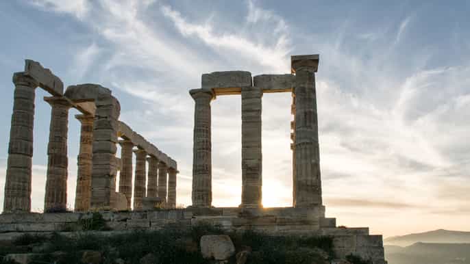 cape sounion with guided tour in the temple of poseidon