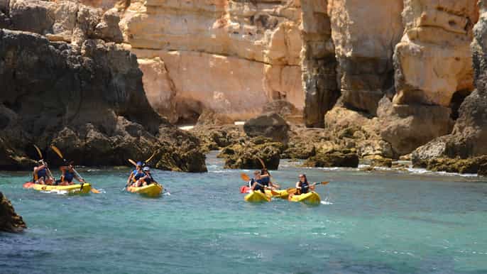 desde albufeira tour en kayak por la costa del algarve