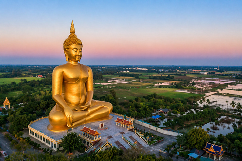 Bangkok: Giant Buddha & Ayutthaya Afterlife Tour Round Trip Transportation & Guide