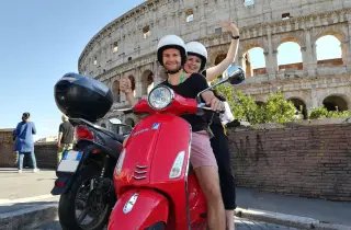 Rom: 125cc Vespa Primavera-Verleih für 24, 48 oder 72 h