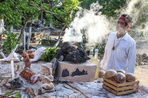 Ritual temazcal maya de purificación por la noche