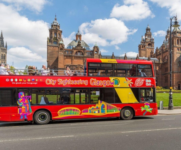 Glasgow: Sightseeing-Hop-On/Hop-Off-Bustour durch die Stadt