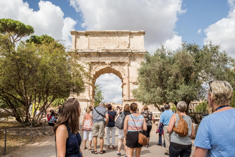 Coliseo, Foro romano y monte Palatino: tour sin colasTour privado en inglés
