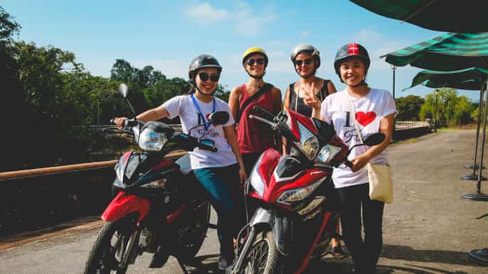 hue afternoon city and local food tour by motorbike