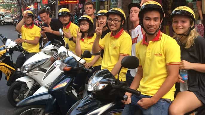 ho chi minh city nightlife motorbike tour with dinner