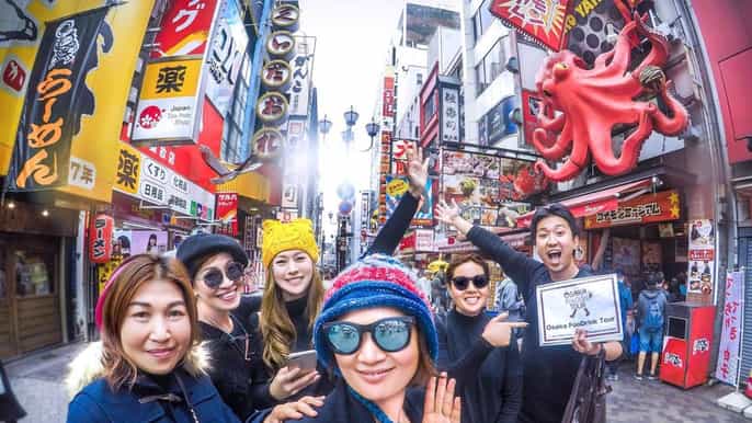osaka dotonbori street kuromon market walking food tour