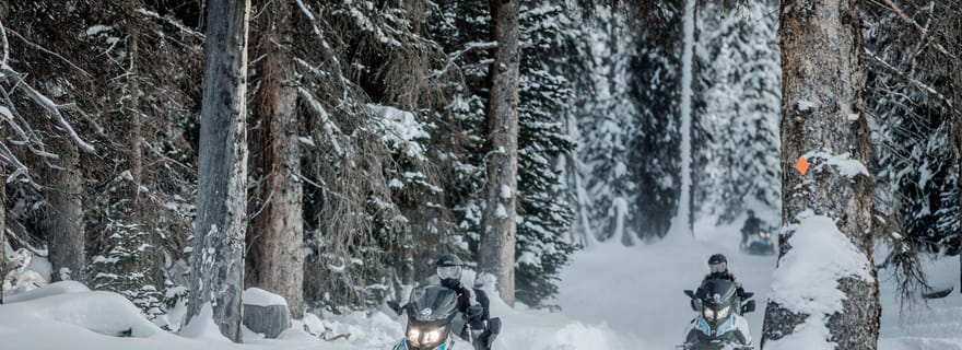 Au départ de Jackson : Excursion en motoneige au Grand Canyon de Yellowstone