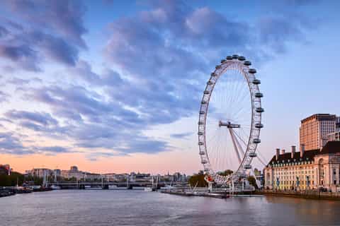 London Eye capsule overlooking Big Ben and the Thames