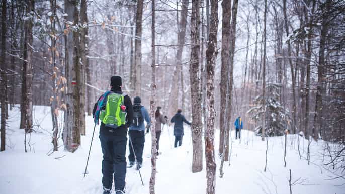 jacquescartier national park skishoeing excursion