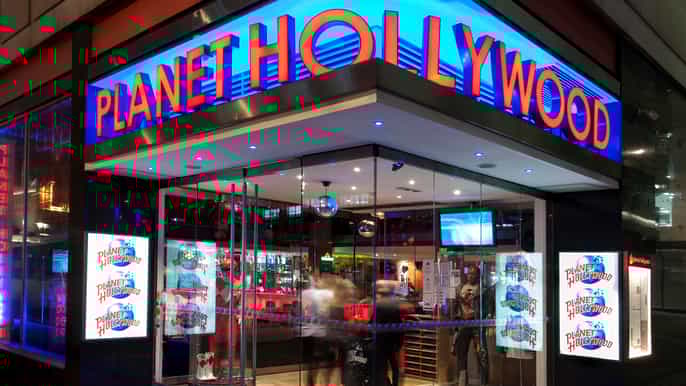 london 2course meal at planet hollywood