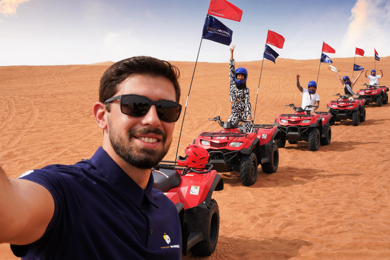 Dubai Desert Adventure: Red Dunes Guided Quad/Polaris & BBQ Exclusive Desert Adventure