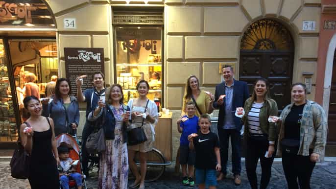 rome private tour for kids w/ gelato pizza by night